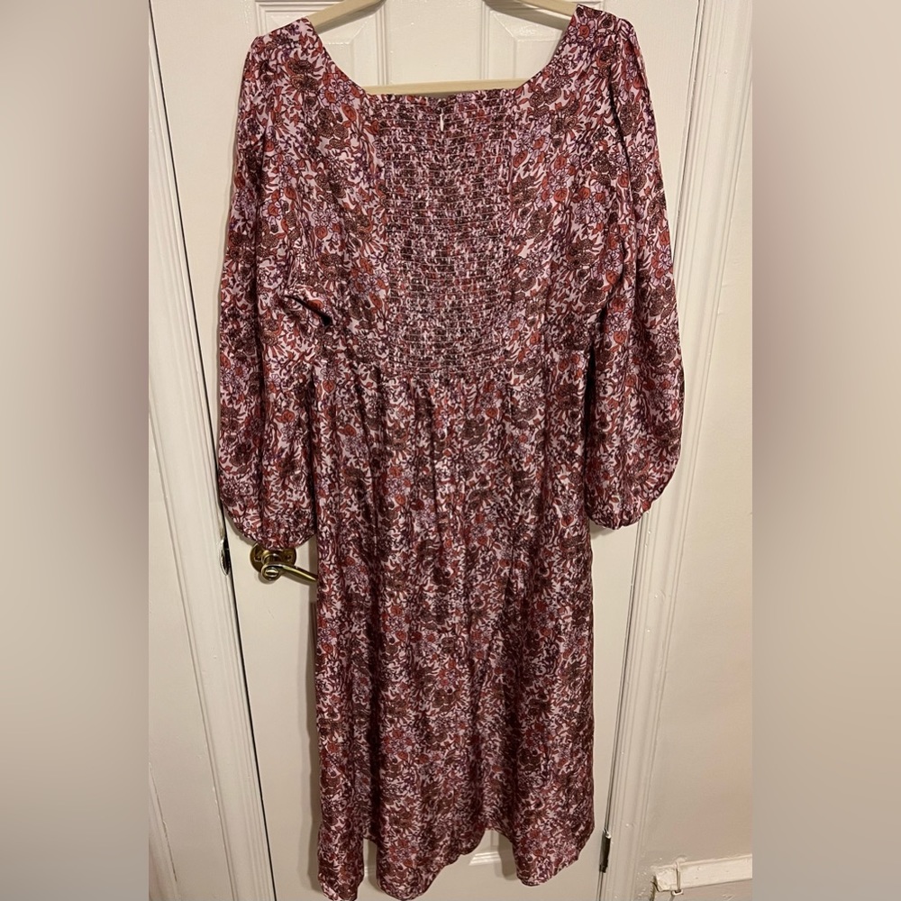 J. Crew Sweetheart long-sleeve midi dress in fête floral Size 18
